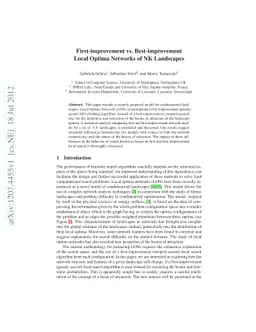First-improvement vs. Best-improvement Local Optima Networks of NK
  Landscapes