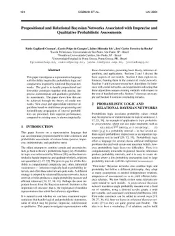 Propositional and Relational Bayesian Networks Associated with Imprecise
  and Qualitative Probabilistic Assesments