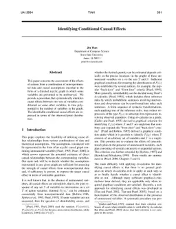 Identifying Conditional Causal Effects
