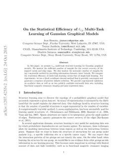 On the Statistical Efficiency of $\ell_{1,p}$ Multi-Task Learning of
  Gaussian Graphical Models