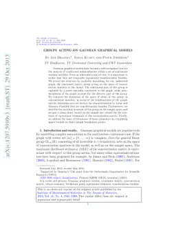 Groups acting on Gaussian graphical models