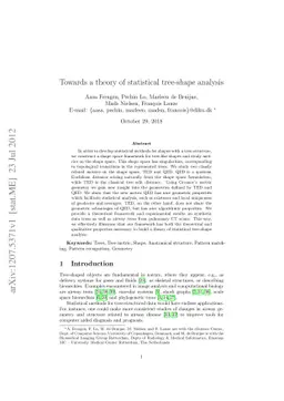 Towards a theory of statistical tree-shape analysis