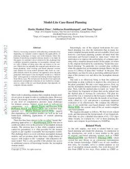 Model-Lite Case-Based Planning