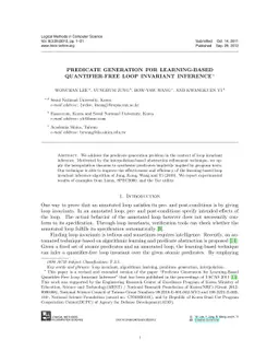 Predicate Generation for Learning-Based Quantifier-Free Loop Invariant
  Inference