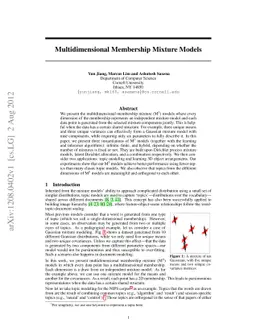 Multidimensional Membership Mixture Models