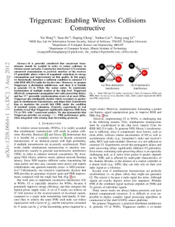 Triggercast: Enabling Wireless Collisions Constructive
