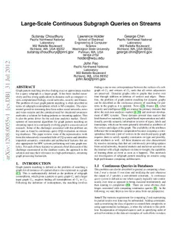 Large-scale continuous subgraph queries on streams
