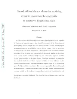 Nested hidden Markov chains for modeling dynamic unobserved
  heterogeneity in multilevel longitudinal data