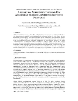 A Survey on Authentication and Key Agreement Protocols in Heterogeneous
  Networks