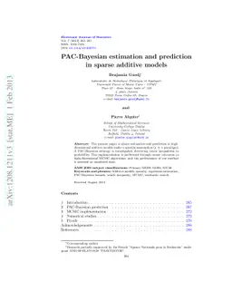 PAC-Bayesian Estimation and Prediction in Sparse Additive Models