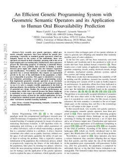 An Efficient Genetic Programming System with Geometric Semantic
  Operators and its Application to Human Oral Bioavailability Prediction