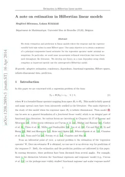 A note on estimation in Hilbertian linear models