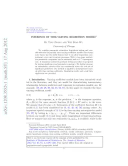 Inference of time-varying regression models