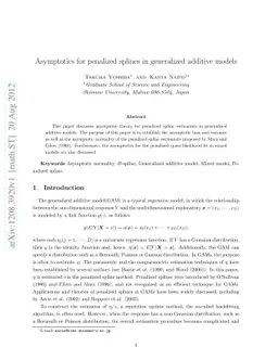 Asymptotics for penalized splines in generalized additive models