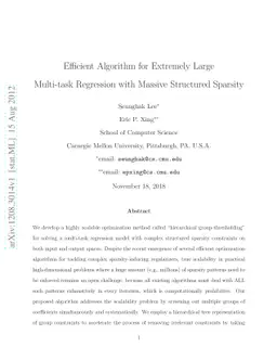 Efficient Algorithm for Extremely Large Multi-task Regression with
  Massive Structured Sparsity