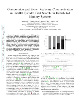 Compression and Sieve: Reducing Communication in Parallel Breadth First
  Search on Distributed Memory Systems
