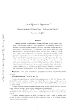 Local Quantile Regression