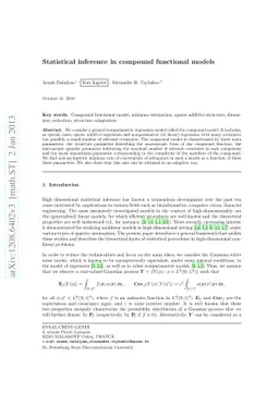 Statistical inference in compound functional models