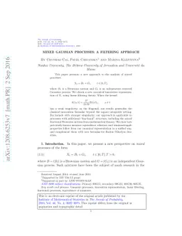 Mixed Gaussian processes: A filtering approach