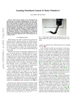 Learning Prioritized Control of Motor Primitives