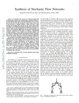 Synthesis of Stochastic Flow Networks