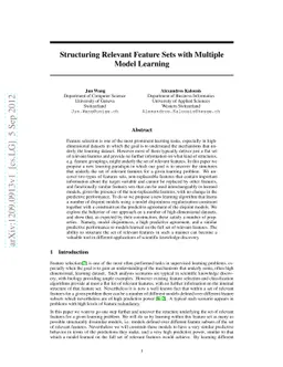 Structuring Relevant Feature Sets with Multiple Model Learning