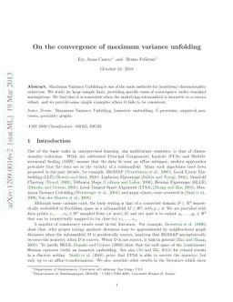 On the convergence of maximum variance unfolding
