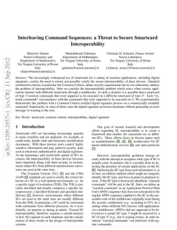 Interleaving Command Sequences: a Threat to Secure Smartcard
  Interoperability