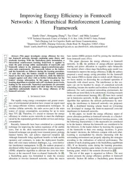 Improving Energy Efficiency in Femtocell Networks: A Hierarchical
  Reinforcement Learning Framework