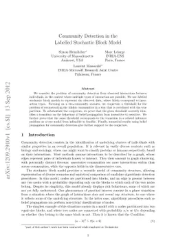 Community Detection in the Labelled Stochastic Block Model