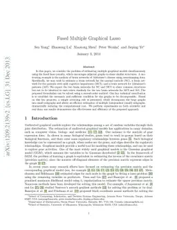 Fused Multiple Graphical Lasso