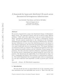 A framework for large-scale distributed AI search across disconnected
  heterogeneous infrastructures