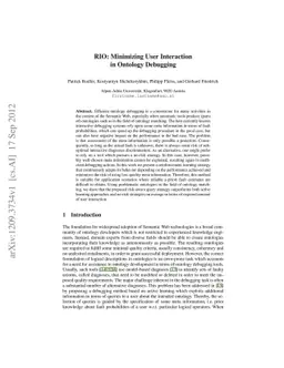 RIO: Minimizing User Interaction in Ontology Debugging