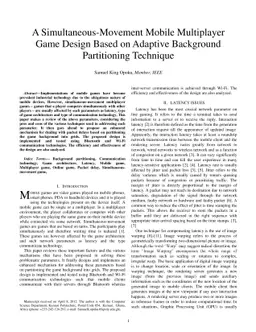 A Simultaneous-Movement Mobile Multiplayer Game Design based on Adaptive
  Background Partitioning Technique