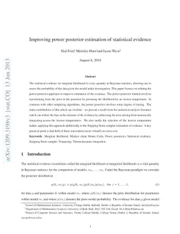 Improving power posterior estimation of statistical evidence