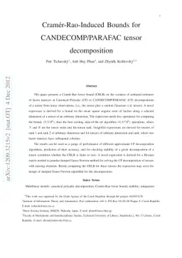 Cramer-Rao-Induced Bounds for CANDECOMP/PARAFAC tensor decomposition