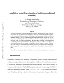 An efficient model-free estimation of multiclass conditional probability