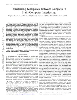 Transferring Subspaces Between Subjects in Brain-Computer Interfacing