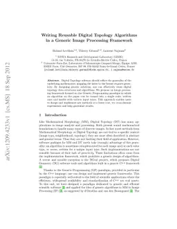 Writing Reusable Digital Geometry Algorithms in a Generic Image
  Processing Framework