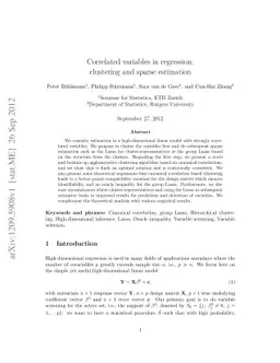 Correlated variables in regression: clustering and sparse estimation