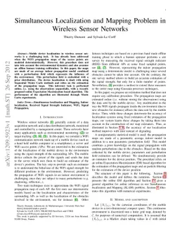 Simultaneous Localization and Mapping Problem in Wireless Sensor
  Networks