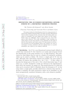 Identifying the successive Blumenthal-Getoor indices of a discretely
  observed process