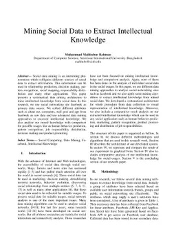 Mining Social Data to Extract Intellectual Knowledge