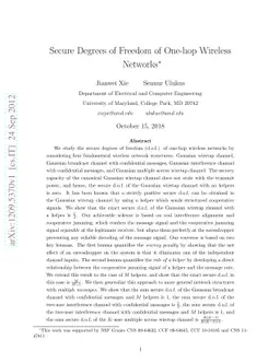 Secure Degrees of Freedom of One-hop Wireless Networks