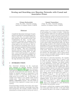 Scoring and Searching over Bayesian Networks with Causal and Associative
  Priors