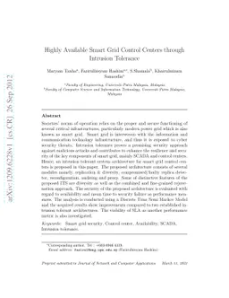 Highly Available Smart Grid Control Centers through Intrusion Tolerance