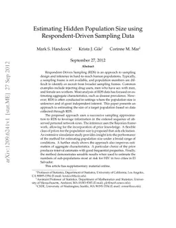 Estimating Hidden Population Size using Respondent-Driven Sampling Data