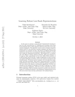 Learning Robust Low-Rank Representations