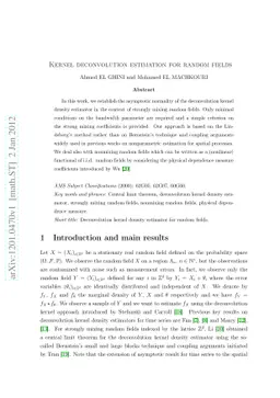 Kernel deconvolution estimation for random fields