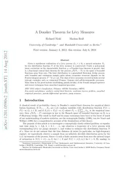 A Donsker Theorem for Lévy Measures